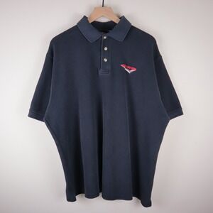 Vintage Harley Davidson Men's Polo Embroidered Logo Toronto Canada XL 25.5x29.5